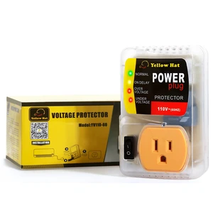 Surge Protector for Refrigerator 110V 15A 1650W, Brownout Power Suppressor Voltage Protector with Delay Function, Indicator Light, Adjustable Minimum Voltage Capacity, 140 Joules, Protect TV/PC/AC Surge Protector for Refrigerator 110V 15A 1650W, Brownout Power Suppressor Voltage Protector with Delay Function, Indicator Light, Adjustable Minimum Voltage Capacity, 140 Joules, Protect TV/PC/AC