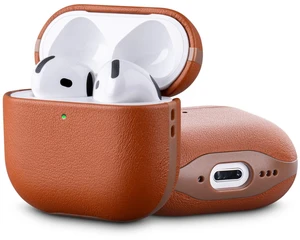 Edge Series - Leather Case for AirPods 5 / AirPods 4 - Brown Artisan Hand-Wrapped Case - Top Grain Leather - Microfiber-Lined Scratch Protection - Compatible with Wireless Charging Edge Series - Leather Case for AirPods 5 / AirPods 4 - Brown Artisan Hand-Wrapped Case - Top Grain Leather - Microfiber-Lined Scratch Protection - Compatible with Wireless Charging