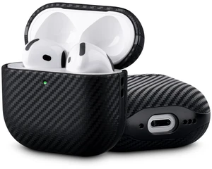Edge Series - Leather Case for AirPods 5 / AirPods 4 - Black Artisan Hand-Wrapped Case - Top Grain Leather - Carbon Fiber Finish - Microfiber-Lined Scratch Protection Edge Series - Leather Case for AirPods 5 / AirPods 4 - Black Artisan Hand-Wrapped Case - Top Grain Leather - Carbon Fiber Finish - Microfiber-Lined Scratch Protection