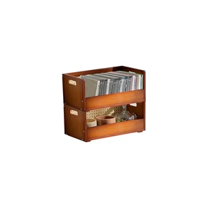 2pcs Cd Storage Box Wooden CD Holder Rack, DVD Storage Racks Organizer for Cd Display Movie Cases Music Cassette Tapes Shelf Stand Record Crates 2pcs Cd Storage Box Wooden CD Holder Rack, DVD Storage Racks Organizer for Cd Display Movie Cases Music Cassette Tapes Shelf Stand Record Crates