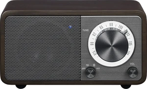 WR-7DK Wood Cabinet Mini Bluetooth Speaker with FM Radio Tuner and Aux-in Dark Cherry WR-7DK Wood Cabinet Mini Bluetooth Speaker with FM Radio Tuner and Aux-in Dark Cherry