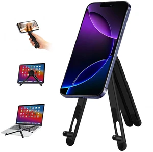 3-in-1 Portable Laptop Stand with Magnetic Phone Holder, Black Foldable Stand fit 10-16" Tablet, Phone & Laptop, 8-Level Ergonomic Riser for Home Office Travel, Stable Lightweight Aluminum 3-in-1 Portable Laptop Stand with Magnetic Phone Holder, Black Foldable Stand fit 10-16" Tablet, Phone & Laptop, 8-Level Ergonomic Riser for Home Office Travel, Stable Lightweight Aluminum