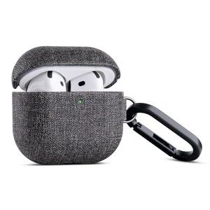 Case for AirPods 5 / AirPods 4 Canvas Style Vegan Leather Case - Gray PU Leather & PC Dual Layer Protection - Handmade Protective Hard Shell Cover - Air Pods 5th Generation Case with Carabiner Case for AirPods 5 / AirPods 4 Canvas Style Vegan Leather Case - Gray PU Leather & PC Dual Layer Protection - Handmade Protective Hard Shell Cover - Air Pods 5th Generation Case with Carabiner