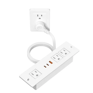 45W USB C Recessed Power Strip for Furniture Desk Flush Mount 10ft Recessed Power Outlet with 3 Outlets & 3 USB Ports, 800J Surge Protector for Furniture Drawer Conference Desk 45W USB C Recessed Power Strip for Furniture Desk Flush Mount 10ft Recessed Power Outlet with 3 Outlets & 3 USB Ports, 800J Surge Protector for Furniture Drawer Conference Desk