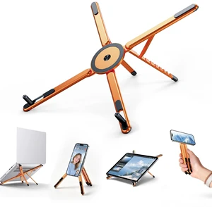 Portable Laptop Stand, 3-in-1 Magnetic Foldable Adjustable, for Desk Aluminum alloy, lightweight compact, 8-level height, ergonomic, for phone/tablet, home office/travel Portable Laptop Stand, 3-in-1 Magnetic Foldable Adjustable, for Desk Aluminum alloy, lightweight compact, 8-level height, ergonomic, for phone/tablet, home office/travel
