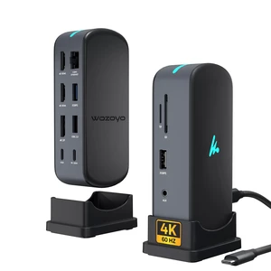 Type C 11 in 1 Docking Station, PD 100W, 2X4K@60Hz HDMI, 4K DisplayPort,2XUSB 5Gbps, 1 Gigabit Ethernet, SD/TF,AUX Port, Compatible Thunderbolt 4, macOS, Windows, Android & iOS Type C 11 in 1 Docking Station, PD 100W, 2X4K@60Hz HDMI, 4K DisplayPort,2XUSB 5Gbps, 1 Gigabit Ethernet, SD/TF,AUX Port, Compatible Thunderbolt 4, macOS, Windows, Android & iOS