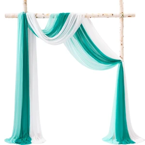 Weddings Arch Draping Fabric 3-Panel Ombre, Sheer Swag 30"x 20ft Chiffon Tulle Curtain Shimmery Ombre Swag Decor for Wedding Ceremonies Outdoor Event Birthday Parties Showers Weddings Arch Draping Fabric 3-Panel Ombre, Sheer Swag 30"x 20ft Chiffon Tulle Curtain Shimmery Ombre Swag Decor for Wedding Ceremonies Outdoor Event Birthday Parties Showers
