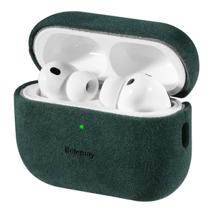 Handcrafted Alcantara Case for AirPods Pro 3 (2025) Midnight Green Authentic Italian Suede-Like Material, Comfortable Grip, Fade and Wear Resistant, Full-wrap cover Compatible with MagSafe Handcrafted Alcantara Case for AirPods Pro 3 (2025) Midnight Green Authentic Italian Suede-Like Material, Comfortable Grip, Fade and Wear Resistant, Full-wrap cover Compatible with MagSafe