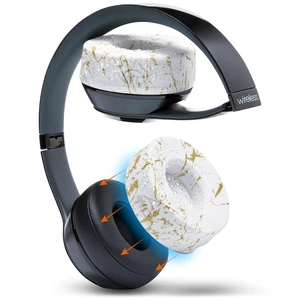 SweatZ Beats Solo - Patented Sweat Covers for Beats Solo 4, 3 & 2 Made by Wicked Cushions Made with Premium Silicone, Sweatproof, Washable & Preserves Comfort Gold Marble SweatZ Beats Solo - Patented Sweat Covers for Beats Solo 4, 3 & 2 Made by Wicked Cushions Made with Premium Silicone, Sweatproof, Washable & Preserves Comfort Gold Marble