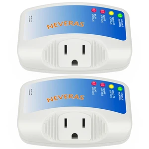Voltage Protector, Single Outlet Surge Protector for Home Appliances 120V 10A Brownout Protection Plug for Fridge TV Air Conditioners Surge Protector -2Pack Voltage Protector, Single Outlet Surge Protector for Home Appliances 120V 10A Brownout Protection Plug for Fridge TV Air Conditioners Surge Protector -2Pack