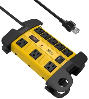 8-Outlet Heavy Duty Surge Protector Power Strip with USB-C, ETL Listed Metal Industrial Power Bar with 15A Circuit Breaker, 6FT Extension Cord, 1350 Joules for Workshop, Garage, Office, Shop 8-Outlet Heavy Duty Surge Protector Power Strip with USB-C, ETL Listed Metal Industrial Power Bar with 15A Circuit Breaker, 6FT Extension Cord, 1350 Joules for Workshop, Garage, Office, Shop