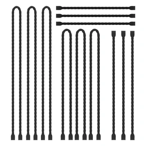 12PCS Silicone Cable Ties Reusable Twist Ties Steel-Core Black Straps Organizer All Purpose Bendable Cord Tie for Indoor Outdoor Holding Securing and Wrapping (6 12 18 24 inch) 12PCS Silicone Cable Ties Reusable Twist Ties Steel-Core Black Straps Organizer All Purpose Bendable Cord Tie for Indoor Outdoor Holding Securing and Wrapping (6 12 18 24 inch)