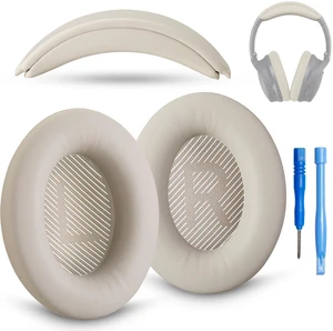 Replacement QC Ear Pad and Headband Pad Kit Cushion. Compatible with Bose QuietComfort (2023) QC45 QCSE QC35 II Wireless Noise Cancelling Headphones (White Smoke) Easy DIY Replacement QC Ear Pad and Headband Pad Kit Cushion. Compatible with Bose QuietComfort (2023) QC45 QCSE QC35 II Wireless Noise Cancelling Headphones (White Smoke) Easy DIY