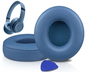 Earpads Cushions Replacement for Beats Solo 4 Wireless On-Ear Headphones, Solo4 Ear Pads with Soft Protein Leather, High-Density Noise Isolation Foam, Added Thickness - Slate Blue Earpads Cushions Replacement for Beats Solo 4 Wireless On-Ear Headphones, Solo4 Ear Pads with Soft Protein Leather, High-Density Noise Isolation Foam, Added Thickness - Slate Blue