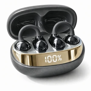 Clip-On Earbuds, Open-Ear Wireless Bluetooth 6.0, Lightweight Comfort Pearlescent gloss finish with a subtle shimmer effect, 50H Case,IPX5 Waterproof,0.16 oz per earbud,Sport Ear Buds,Running Clip-On Earbuds, Open-Ear Wireless Bluetooth 6.0, Lightweight Comfort Pearlescent gloss finish with a subtle shimmer effect, 50H Case,IPX5 Waterproof,0.16 oz per earbud,Sport Ear Buds,Running