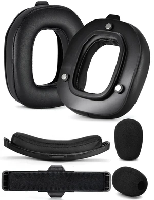 Earpads for Astro A50 Gen 4, Gen 5 and A50X (Protein Leather) Mod Kit Ear Cushions and Headband, Upgrade High-Density Noise Cancelling Foam, Added Thickness Earpads for Astro A50 Gen 4, Gen 5 and A50X (Protein Leather) Mod Kit Ear Cushions and Headband, Upgrade High-Density Noise Cancelling Foam, Added Thickness