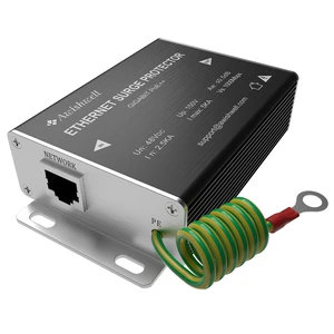 Gigabit Ethernet Surge Protector,5KV PoE+ RJ45 Lightning Arrester RJ45 Lightning Suppressor, SPD with PTC/Gas Discharge Tube/Mounting Flange-1000Mbps, 1 Pack Gigabit Ethernet Surge Protector,5KV PoE+ RJ45 Lightning Arrester RJ45 Lightning Suppressor, SPD with PTC/Gas Discharge Tube/Mounting Flange-1000Mbps, 1 Pack