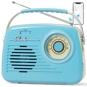 Portable Am Fm Radios, Radio Bluetooth Support Battery Operated and Plug in Wall for Home/Outdoor, Large Dial Easy to Use, Gifts for Seniors Elderly (Blue) Portable Am Fm Radios, Radio Bluetooth Support Battery Operated and Plug in Wall for Home/Outdoor, Large Dial Easy to Use, Gifts for Seniors Elderly (Blue)