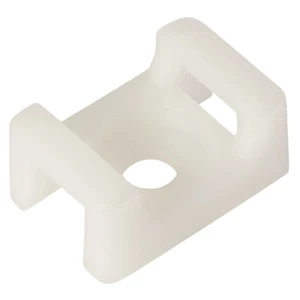100 Pack Of White/Clear Screw Mounts, Zip Ties Up To 0.35" Wide, Saddle Type Zip Tie Anchors 100 Pack Of White/Clear Screw Mounts, Zip Ties Up To 0.35" Wide, Saddle Type Zip Tie Anchors