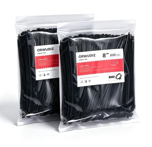 Cable Zip Ties, 8 Inch Black 1200 Pcs Nylon 66 Self-Locking 40 Lbs Tensile Strength, UV Resistant, Durable, for Industrial Outdoor Home Electrical Wire Management Cable Zip Ties, 8 Inch Black 1200 Pcs Nylon 66 Self-Locking 40 Lbs Tensile Strength, UV Resistant, Durable, for Industrial Outdoor Home Electrical Wire Management