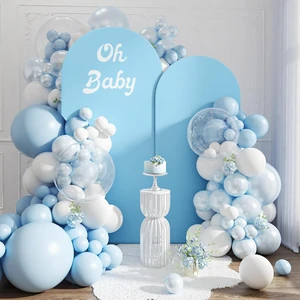 Set of 2 Arch Backdrop Covers 7.2FT, 6FT Blue and Oh Baby Decal Sign - Adjustable Spandex Arch Covers Stretchy Backdrop for Wedding Birthday Party Baby Shower Banquet Decoration Set of 2 Arch Backdrop Covers 7.2FT, 6FT Blue and Oh Baby Decal Sign - Adjustable Spandex Arch Covers Stretchy Backdrop for Wedding Birthday Party Baby Shower Banquet Decoration