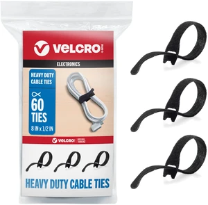Heavy Duty ONE-WRAP Cable Ties, 8in x 1/2in, Black, 60 Pack Heavy Duty Wire Management For Cord Bundling In Home Offices, Workstations And Data Centers; Reusable Pre Cut Straps Heavy Duty ONE-WRAP Cable Ties, 8in x 1/2in, Black, 60 Pack Heavy Duty Wire Management For Cord Bundling In Home Offices, Workstations And Data Centers; Reusable Pre Cut Straps