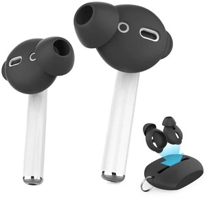 3 Pairs AirPods Ear Tips Silicone Earbuds Cover Added Storage Pouch, Noise Reduction, Anti Slip, Secure Fit, Comfortable Silicone Ear Tips Compatible with Apple AirPods 3 Pairs AirPods Ear Tips Silicone Earbuds Cover Added Storage Pouch, Noise Reduction, Anti Slip, Secure Fit, Comfortable Silicone Ear Tips Compatible with Apple AirPods