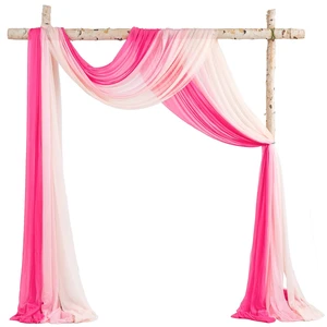 Weddings Arch Draping Fabric 3-Panel Ombre, Sheer Swag 30"x 20ft Chiffon Tulle Curtain Shimmery Ombre Swag Decor for Wedding Ceremonies Outdoor Event Birthday Parties Showers Weddings Arch Draping Fabric 3-Panel Ombre, Sheer Swag 30"x 20ft Chiffon Tulle Curtain Shimmery Ombre Swag Decor for Wedding Ceremonies Outdoor Event Birthday Parties Showers