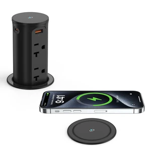 20Amp Pop Up Outlet for Countertop,15W Wireless Charging Pad,20W USB C,2.5-Inch Hole,4 Outlets,Space Saver for Desk,2500W 12 AWG Power Cord,ETL Listed (Black) 20Amp Pop Up Outlet for Countertop,15W Wireless Charging Pad,20W USB C,2.5-Inch Hole,4 Outlets,Space Saver for Desk,2500W 12 AWG Power Cord,ETL Listed (Black)