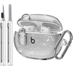 for Beats Studio Buds/Studio Buds Plus Case Cover with Lock, Glitter Black Protective Cover for New Beats Studio Buds + Wireless Earbuds Case with Keychain & Cleaner Kit (2021/2023) for Beats Studio Buds/Studio Buds Plus Case Cover with Lock, Glitter Black Protective Cover for New Beats Studio Buds + Wireless Earbuds Case with Keychain & Cleaner Kit (2021/2023)