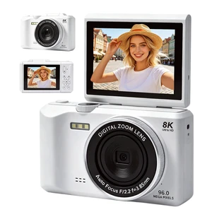 8K Digital Camera,96MP Autofocus Vlog Camera with 180° Flip Screen, WiFi FillLight,Webcam Function,Slow Motion TimeLapse,Portable Compact Camera for Teens Beginners Photography Vlogging 8K Digital Camera,96MP Autofocus Vlog Camera with 180° Flip Screen, WiFi FillLight,Webcam Function,Slow Motion TimeLapse,Portable Compact Camera for Teens Beginners Photography Vlogging