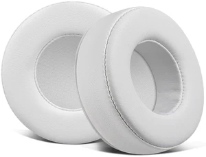 Earpads Replacement for Skullcandy Hesh & Hesh 2 Wireless Over-Ear Headphones, Ear Pads Cushions with Soft Protein Leather, Noise Isolation Foam - White