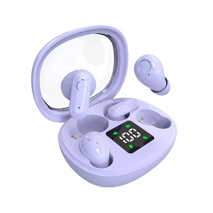 Wireless Headse,Tiny Size Invisible Earbud,Bluetooth 5.4 HiFi Stereo Headphones with LED Digital Invisible Mini Two Bluetooth Headphones Design,for Sleep/Office/Sports (Purple) Wireless Headse,Tiny Size Invisible Earbud,Bluetooth 5.4 HiFi Stereo Headphones with LED Digital Invisible Mini Two Bluetooth Headphones Design,for Sleep/Office/Sports (Purple)