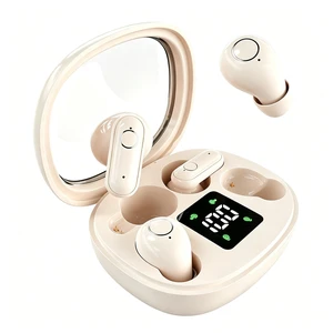 Wireless Headse,Tiny Size Invisible Earbud,Bluetooth 5.4 HiFi Stereo Headphones with LED Digital Invisible Mini Two Bluetooth Headphones Design,for Sleep/Office/Sports (Khaki) Wireless Headse,Tiny Size Invisible Earbud,Bluetooth 5.4 HiFi Stereo Headphones with LED Digital Invisible Mini Two Bluetooth Headphones Design,for Sleep/Office/Sports (Khaki)