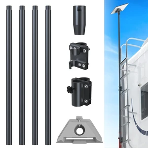 RV Ladder Mount Kit for Starlink Mini,9.75 inch Starlink Mini Flag Pole Mount with Adapter & Adjustable Mounting Kit,Fits 0.98 to 1.25 Inch Round Ladder Rails RV Ladder Mount Kit for Starlink Mini,9.75 inch Starlink Mini Flag Pole Mount with Adapter & Adjustable Mounting Kit,Fits 0.98 to 1.25 Inch Round Ladder Rails