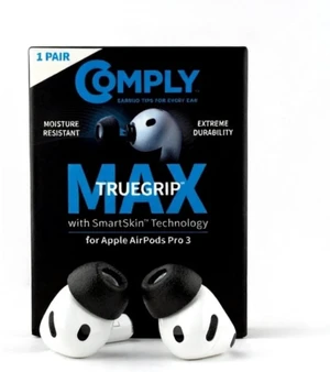 TrueGrip MAX Premium Memory Foam Replacement Ear Tips For Apple AirPods Pro Gen 3, Long Lasting Comfort, Superior Noise Isolation, Black Medium (1 Pair) TrueGrip MAX Premium Memory Foam Replacement Ear Tips For Apple AirPods Pro Gen 3, Long Lasting Comfort, Superior Noise Isolation, Black Medium (1 Pair)