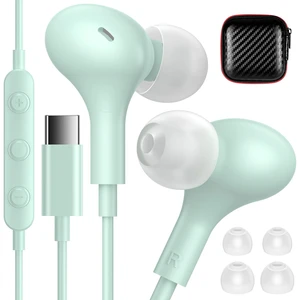 USB C Headphones for Apple/iPhone Duo 18 17 16 15 Wired Earbuds with Case Soft Small in Ear Buds HiFi Type C USBC Earphones Corded Wire with Microphone Volume Control for Samsung S26 S25/Pixel 11 10 USB C Headphones for Apple/iPhone Duo 18 17 16 15 Wired Earbuds with Case Soft Small in Ear Buds HiFi Type C USBC Earphones Corded Wire with Microphone Volume Control for Samsung S26 S25/Pixel 11 10