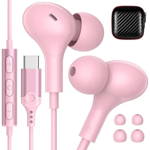 USB C Headphones for Apple/iPhone Duo 18 17 16 15 Wired Earbuds with Case Soft Small in Ear Buds HiFi Type C USBC Earphones Corded Wire with Microphone Volume Control for Samsung S26 S25/Pixel 11 10 USB C Headphones for Apple/iPhone Duo 18 17 16 15 Wired Earbuds with Case Soft Small in Ear Buds HiFi Type C USBC Earphones Corded Wire with Microphone Volume Control for Samsung S26 S25/Pixel 11 10