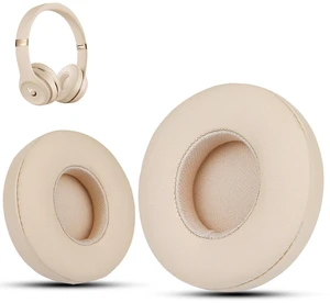 Earpad Replacement for Beats Solo 2 & 3 Wireless/Wired Headphone, Ear Cushion Premium Protein Leather Memory Foam with Kits, Superb Comfortable Easy to Install Satin Gold Earpad Replacement for Beats Solo 2 & 3 Wireless/Wired Headphone, Ear Cushion Premium Protein Leather Memory Foam with Kits, Superb Comfortable Easy to Install Satin Gold