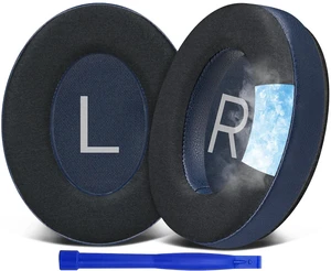 Cooling Gel Earpads Replacement for Bose QuietComfort 45 (QC45)/QuietComfort SE (QC SE)/Quiet Comfort Wireless Over-Ear Headphones, Ear Pads Cushions with Ice Silk Fabric - Navy Blue Cooling Gel Earpads Replacement for Bose QuietComfort 45 (QC45)/QuietComfort SE (QC SE)/Quiet Comfort Wireless Over-Ear Headphones, Ear Pads Cushions with Ice Silk Fabric - Navy Blue