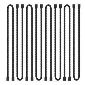 8PCS Silicone Cable Ties 18-Inch Reusable Twist Ties Steel-Core Cable Tie Straps Organizer All Purpose Bendable Cord Tie for Indoor Outdoor Bundling Holding Securing and Wrapping Cables (Black) 8PCS Silicone Cable Ties 18-Inch Reusable Twist Ties Steel-Core Cable Tie Straps Organizer All Purpose Bendable Cord Tie for Indoor Outdoor Bundling Holding Securing and Wrapping Cables (Black)