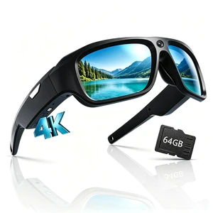 4K Camera Glasses with 64GB Card, 30FPS Smart Video Recording Sunglasses Safety Glasses with Camera,Up to 90-Min Battery,UV400,Type-C Rechargeable POV Camera for Men Women,Cycling & Hiking 4K Camera Glasses with 64GB Card, 30FPS Smart Video Recording Sunglasses Safety Glasses with Camera,Up to 90-Min Battery,UV400,Type-C Rechargeable POV Camera for Men Women,Cycling & Hiking