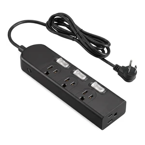 4 Outlets Small Power Strip with 3 Individual Switches,1500W/12A, 6FT Wall Mount, Overload Protection Switch, 16AWG Flat Plug Extension Cord,Wide-Spaced,for Aquarium, Home, Office, School Black 4 Outlets Small Power Strip with 3 Individual Switches,1500W/12A, 6FT Wall Mount, Overload Protection Switch, 16AWG Flat Plug Extension Cord,Wide-Spaced,for Aquarium, Home, Office, School Black