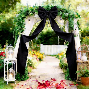Extra Long Satin Black Bow, 70x20 Inch Coquette Room Wall Decor Large Bow Backdrop For Girls Room, Coquette Decor For Valentine's Day Bachelorette Bridal Shower Wedding Birthday Christmas Extra Long Satin Black Bow, 70x20 Inch Coquette Room Wall Decor Large Bow Backdrop For Girls Room, Coquette Decor For Valentine's Day Bachelorette Bridal Shower Wedding Birthday Christmas