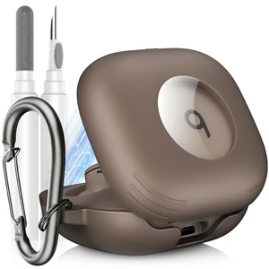 for Beats Powerbeats Fit Case Cover, Shockproof Magnetic Case Magnetic Lock Lid Protective Cover for Powerbeats Fit 2025 Earbuds with Cleaner Kit & Carabiner, Grey for Beats Powerbeats Fit Case Cover, Shockproof Magnetic Case Magnetic Lock Lid Protective Cover for Powerbeats Fit 2025 Earbuds with Cleaner Kit & Carabiner, Grey