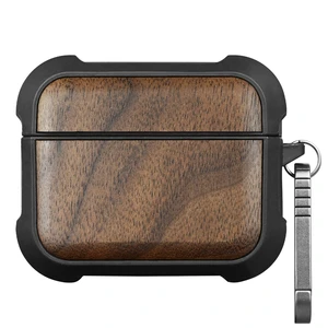 Solid Wood Case for AirPods Pro 3, Natural Grain, Walnut AirPods Pro Case 3rd Generation, Titanium metal Quick-Release Keychain, Compatible with Wireless Charging, Wood-Engraved Solid Wood Case for AirPods Pro 3, Natural Grain, Walnut AirPods Pro Case 3rd Generation, Titanium metal Quick-Release Keychain, Compatible with Wireless Charging, Wood-Engraved