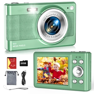 2025 New Digital Camera, 56MP FHD 1080P for Kids with 16x Digital Zoom Anti Shake, Face Detect, Smile Capture, 32GB TF Card, Battery, Lanyard, a Great Gift for Boys & GirlsGreen 2025 New Digital Camera, 56MP FHD 1080P for Kids with 16x Digital Zoom Anti Shake, Face Detect, Smile Capture, 32GB TF Card, Battery, Lanyard, a Great Gift for Boys & GirlsGreen