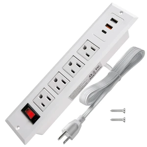 20W Mountable Power Strip USB C Recessed Power Strip USB-C Fast Charge 4 Outlet 3 USB Multiple Protection Built in Conference Desk Counter Workbench for PC Home Electric Appliance White 20W Mountable Power Strip USB C Recessed Power Strip USB-C Fast Charge 4 Outlet 3 USB Multiple Protection Built in Conference Desk Counter Workbench for PC Home Electric Appliance White