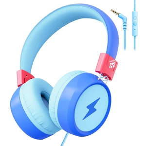 Kids Headphones with Cord with Mic, 85/94dB Safe Volume Limit HD mic, over-ear foldable, 3.5mm for iPad, tablet/computer, Kids Wired Headphones for school, travel, boys girls Flare Series Kids Headphones with Cord with Mic, 85/94dB Safe Volume Limit HD mic, over-ear foldable, 3.5mm for iPad, tablet/computer, Kids Wired Headphones for school, travel, boys girls Flare Series