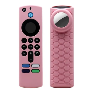 TV Stick 3rd Remote Cover Case with Tracker Holder, Compatible with Alexa 3rd Gen Remote,Tracker Cover for Tile Sticker,Pink TV Stick 3rd Remote Cover Case with Tracker Holder, Compatible with Alexa 3rd Gen Remote,Tracker Cover for Tile Sticker,Pink